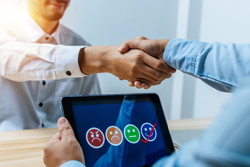 Partnership. business people shaking hand after business job interview in meeting room at office, congratulation, investor, success, interview, partner, teamwork, financial, connection concept